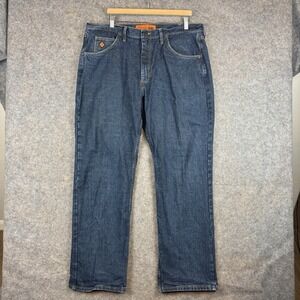 Wrangler 20X FR Jeans Mens 38x32 Blue Flame Resistant Workwear Western Bootcut